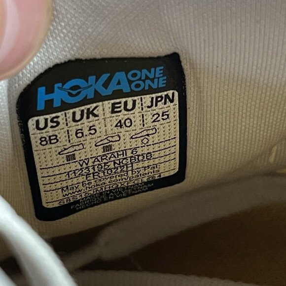 Hoka One One Arahi 6 Women Size 8 White Running Shoes Sneakers - Picture 9 of 9